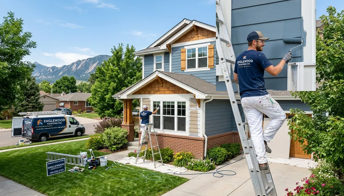 Professional house painting service in Denver CO improving home exterior curb appeal